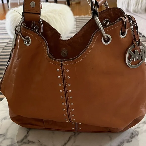 Michael Kors Brown Leather Shoulder Bag - Picture 11 of 16